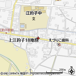 江釣子中学校口周辺の地図