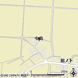 秋田県横手市雄物川町沼館中島周辺の地図