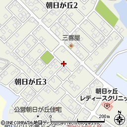 秋田県横手市朝日が丘周辺の地図