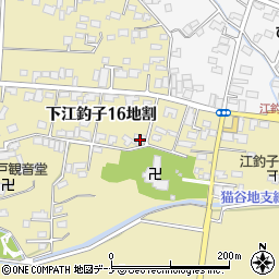 江釣子３区自治公民館周辺の地図