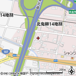 岩手県北上市北鬼柳１４地割周辺の地図