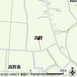 秋田県横手市平鹿町上吉田高野周辺の地図