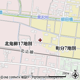 岩手県北上市北鬼柳１７地割64周辺の地図