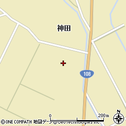 秋田県由利本荘市川西米山下392周辺の地図