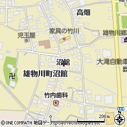 秋田県横手市雄物川町沼館沼館周辺の地図
