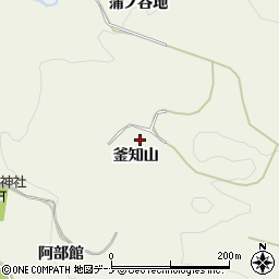 秋田県にかほ市両前寺釜知山周辺の地図