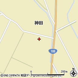 秋田県由利本荘市川西米山下417周辺の地図