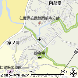 秋田県にかほ市両前寺家ノ浦周辺の地図