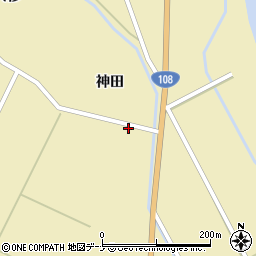 秋田県由利本荘市川西（神田）周辺の地図