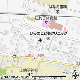 江釣子郵便局周辺の地図
