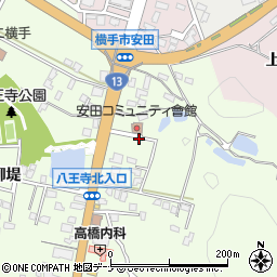 秋田県横手市安田ブンナ沢周辺の地図
