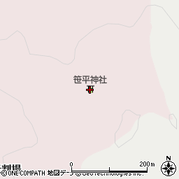 笹平神社周辺の地図