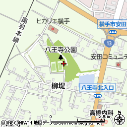 秋田県横手市安田周辺の地図