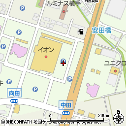 イオン横手店店舗東側Ｄ駐車場周辺の地図