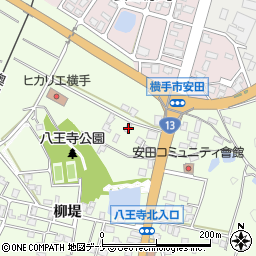 秋田県横手市安田馬場210周辺の地図