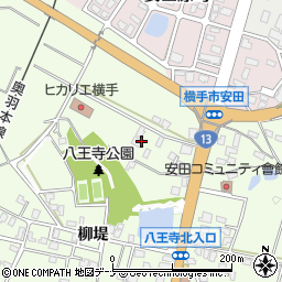 秋田県横手市安田馬場215周辺の地図