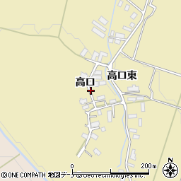 秋田県横手市平鹿町下吉田高口周辺の地図