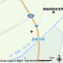 秋田県由利本荘市東由利老方（両前寺）周辺の地図