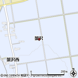 秋田県横手市平鹿町中吉田蟹沢周辺の地図