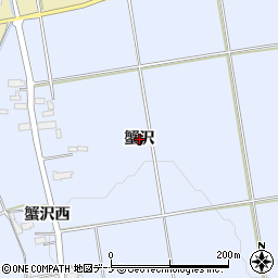 秋田県横手市平鹿町中吉田（蟹沢）周辺の地図