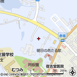 秋田県横手市赤坂仁坂周辺の地図