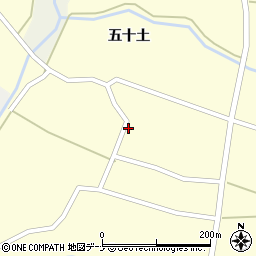 秋田県由利本荘市五十土周辺の地図