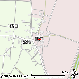 秋田県横手市清水町新田郷口周辺の地図