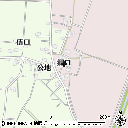 秋田県横手市清水町新田（郷口）周辺の地図