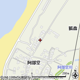 秋田県にかほ市両前寺狐森周辺の地図