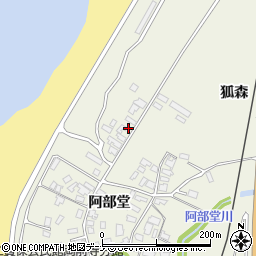 秋田県にかほ市両前寺（狐森）周辺の地図