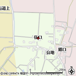 秋田県横手市平鹿町上吉田伍口周辺の地図