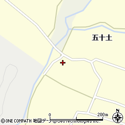 秋田県由利本荘市五十土家岸周辺の地図