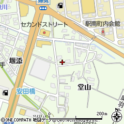 秋田県横手市安田堂山周辺の地図