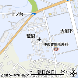 秋田県横手市赤坂荒沼周辺の地図