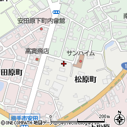 秋田県横手市松原町2-8周辺の地図