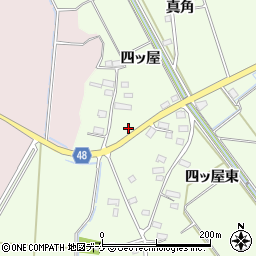 秋田県横手市平鹿町上吉田（四ッ屋）周辺の地図