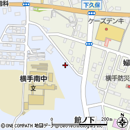 秋田県横手市赤坂館ノ下周辺の地図