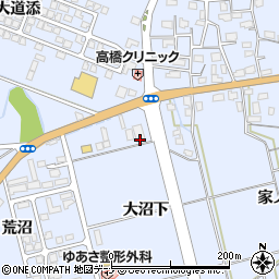 秋田県横手市赤坂大沼下周辺の地図