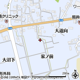 秋田県横手市赤坂家ノ前周辺の地図