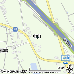 秋田県横手市平鹿町上吉田中山周辺の地図