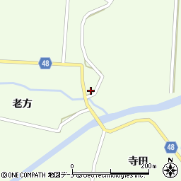 秋田県由利本荘市東由利老方沢田周辺の地図