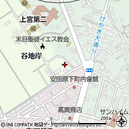 秋田県横手市安田谷地岸33-1周辺の地図