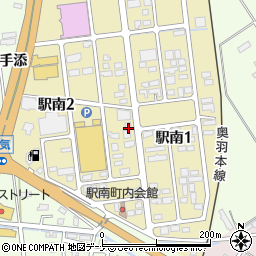 秋田県横手市駅南周辺の地図
