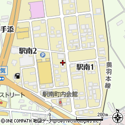 秋田県横手市駅南周辺の地図