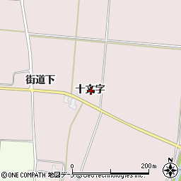 秋田県横手市清水町新田十文字周辺の地図
