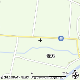秋田県由利本荘市東由利老方老方56周辺の地図