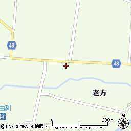 秋田県由利本荘市東由利老方老方43周辺の地図
