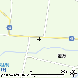 秋田県由利本荘市東由利老方老方42周辺の地図