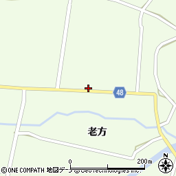 秋田県由利本荘市東由利老方老方57周辺の地図