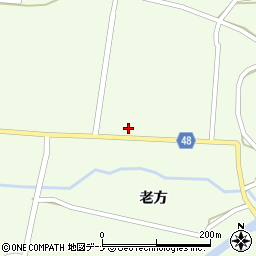 秋田県由利本荘市東由利老方老方周辺の地図